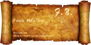 Fest Nóra névjegykártya