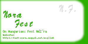 nora fest business card